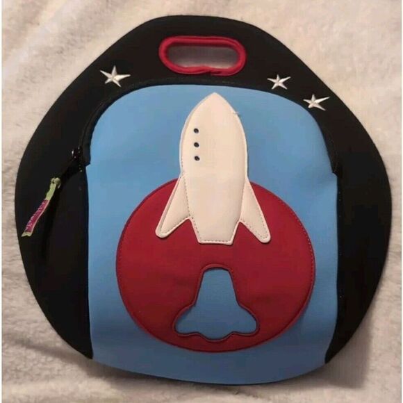 Dabbawalla Insulated Washable Kids Lunch Bag Space Rocket - Picture 1 of 6